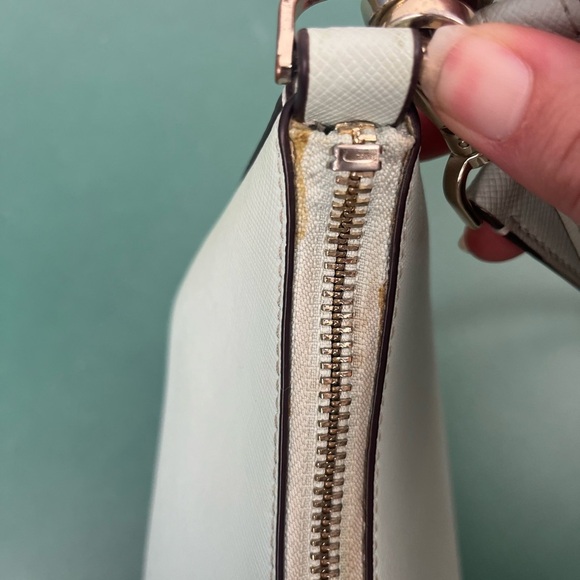 Kate Spade Staci Saffiano Leather Shoulder Bag Parchment Crystal Blue - Picture 16 of 16